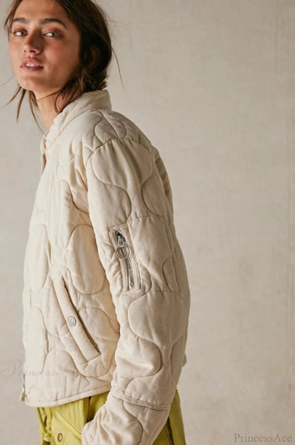 Urban Quilted Stand-collar Coat