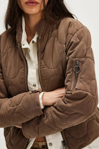 Urban Quilted Stand-collar Coat