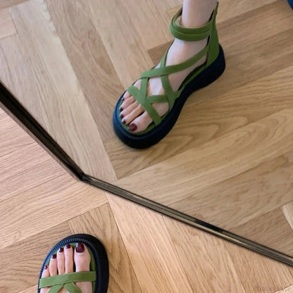 Warrior Chunky Gothic Elevated Sandal
