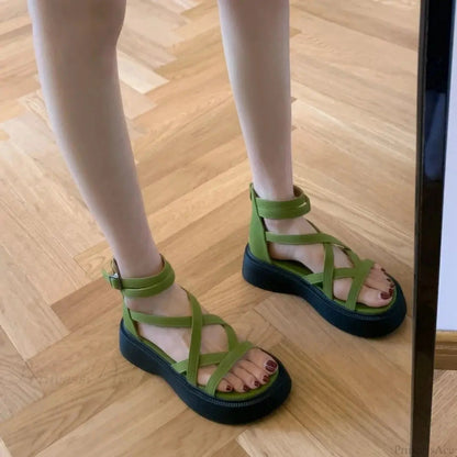 Warrior Chunky Gothic Elevated Sandal