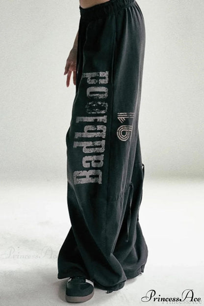 Washed Loose Wide-leg Pants