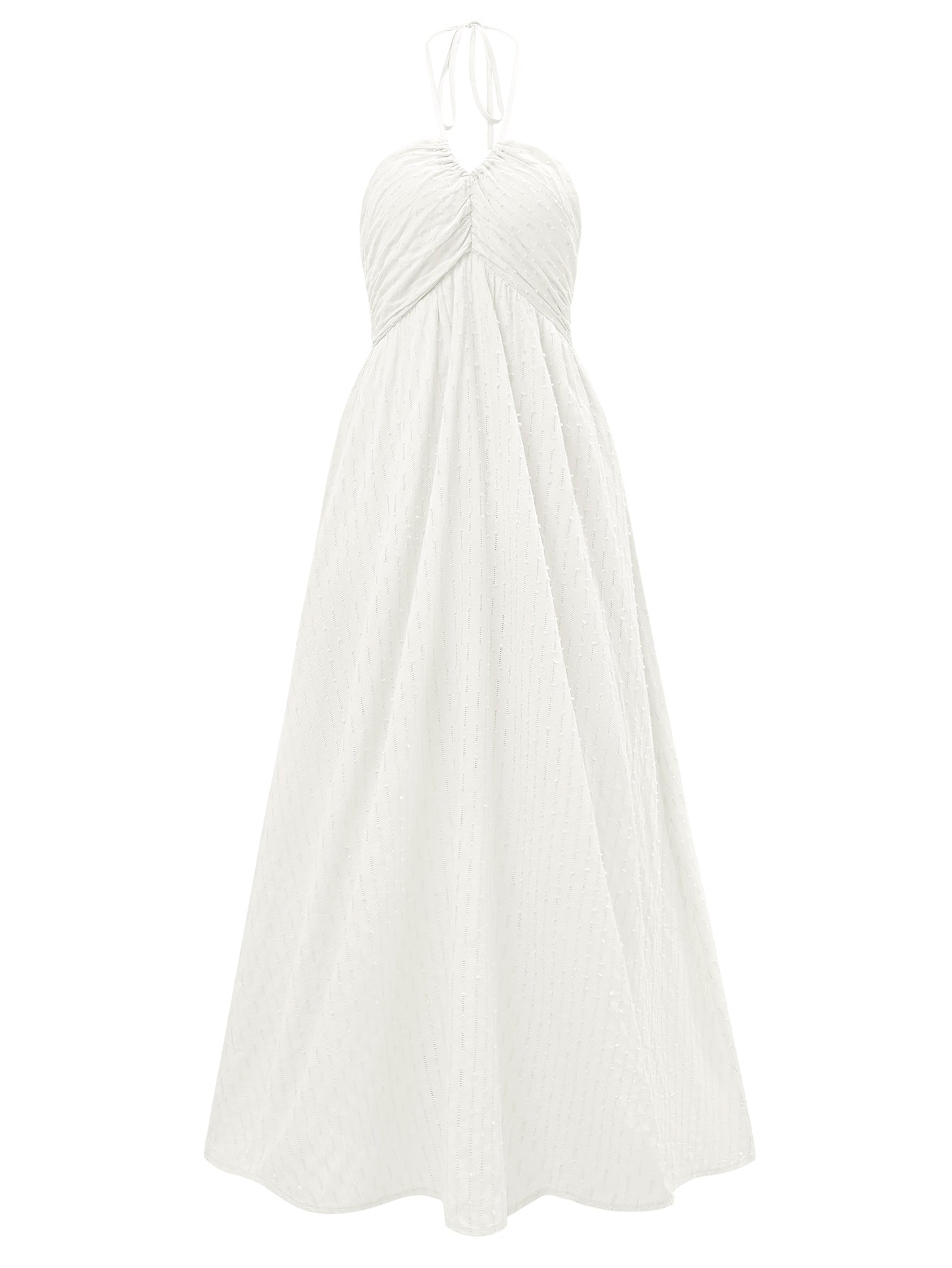 Reservation for Two Halter Maxi Dress - White