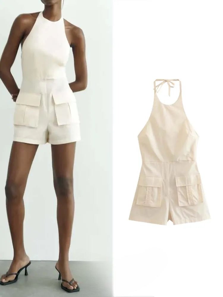 New Windbreaker Sleeveless Short Jumpsuit - Party Rompers