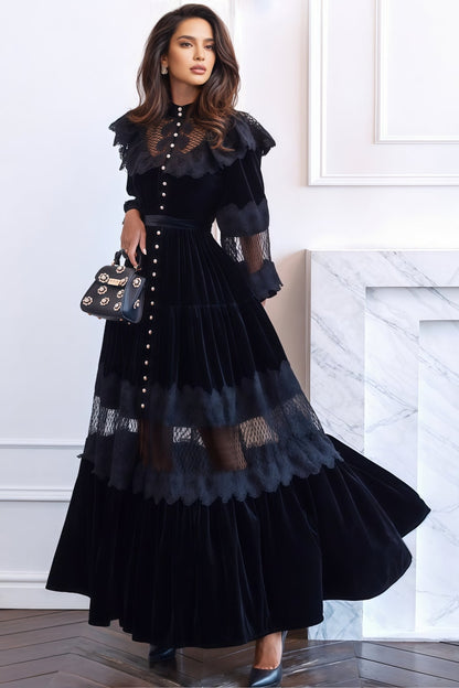 Sorelf Lace Cutout Maxi Dress
