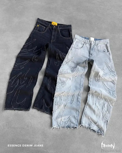 Y2k Gothic Tear Embroidered Pant
