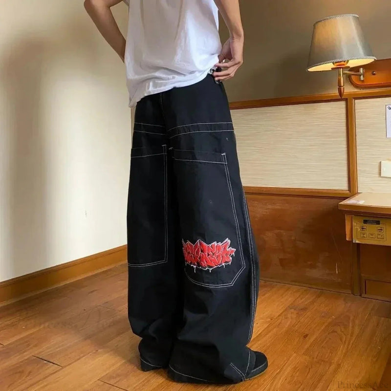 Y2k Mysterious Wing Graphic Pant