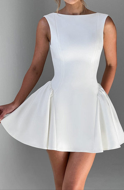 Luna Mini Dress-ivory