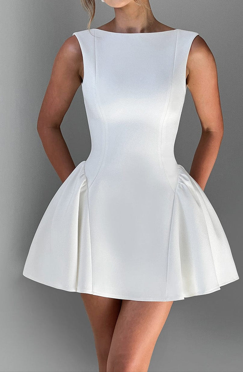 Luna Mini Dress-ivory