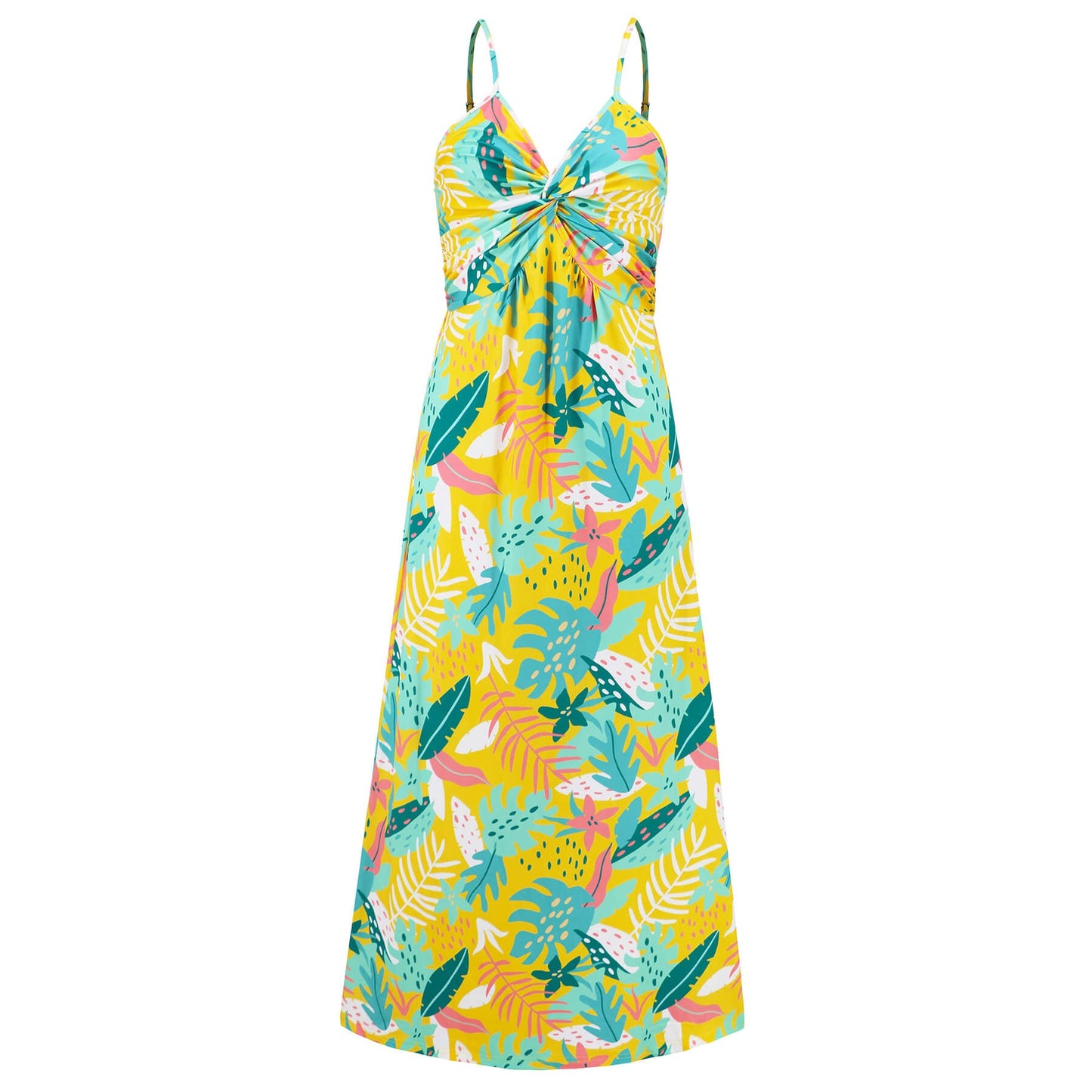 Cynthia V-neck Maxi Dress - Yellow